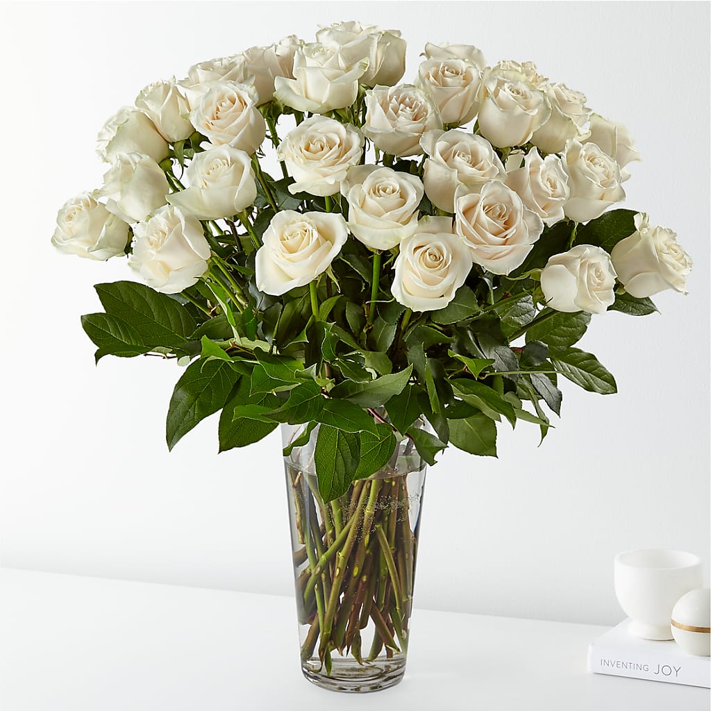 Long Stem White Rose Bouquet – The Pink Petal, Pierre SD