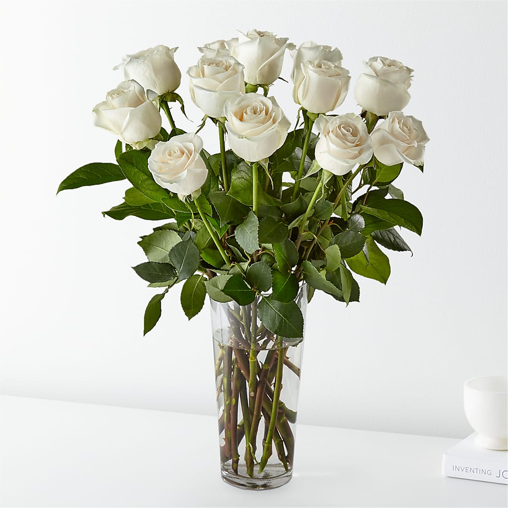 Long Stem White Rose Bouquet – The Pink Petal, Pierre SD
