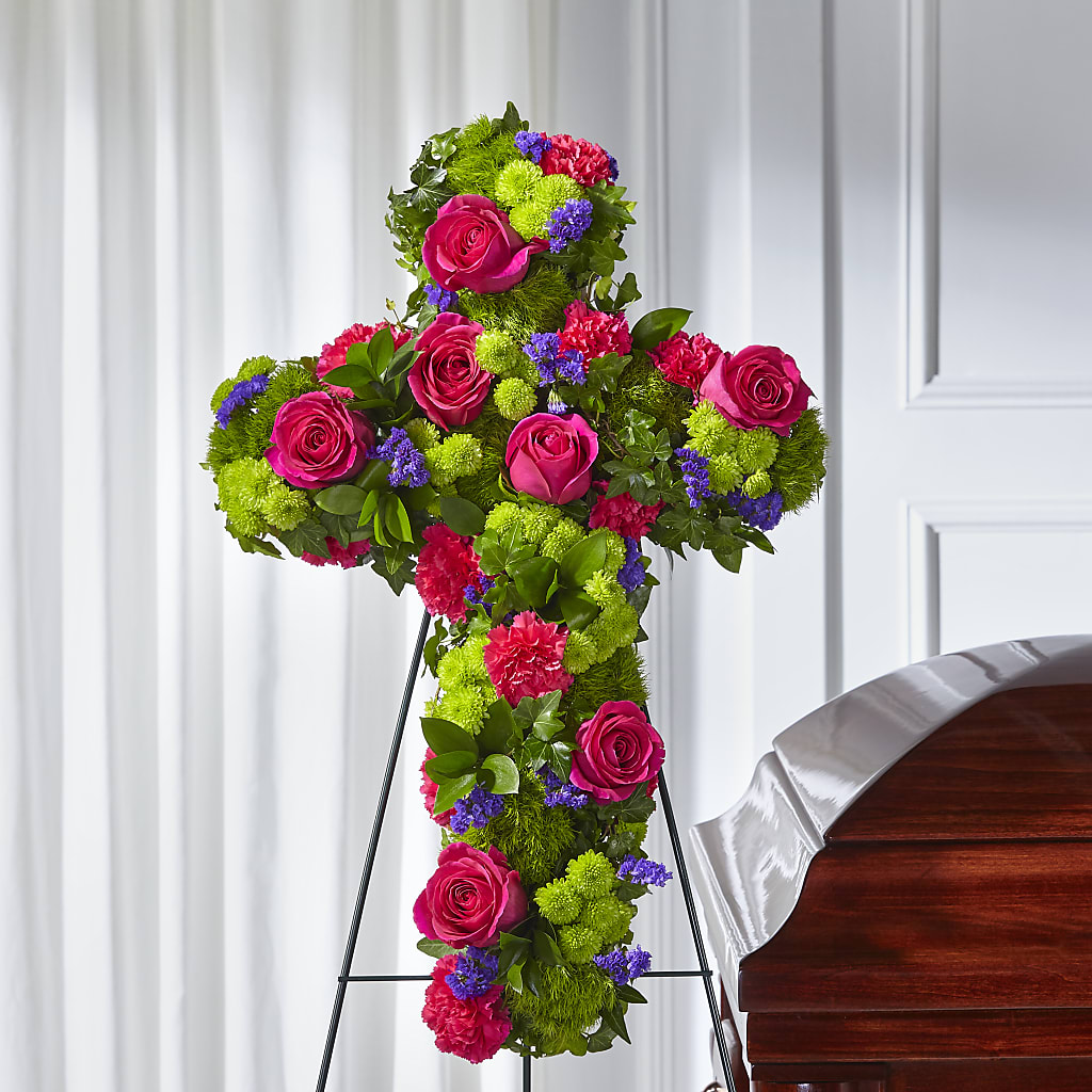 Tribute Rose Floral Cross – The Pink Petal, Pierre SD