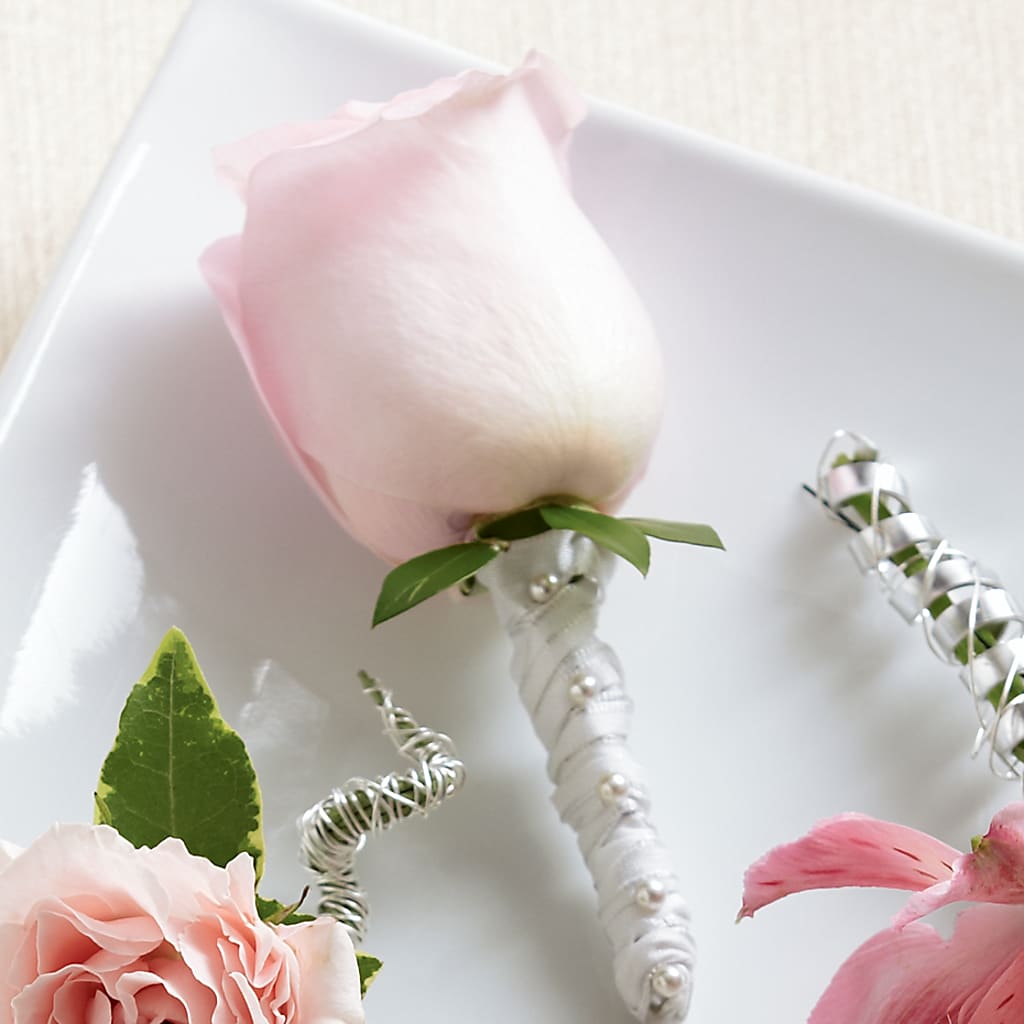 Pink Rose Boutonniere – The Pink Petal, Pierre SD