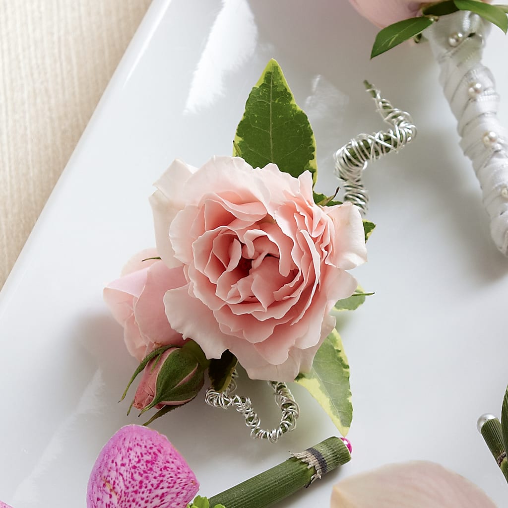 Pink Spray Rose Boutonniere – The Pink Petal, Pierre SD