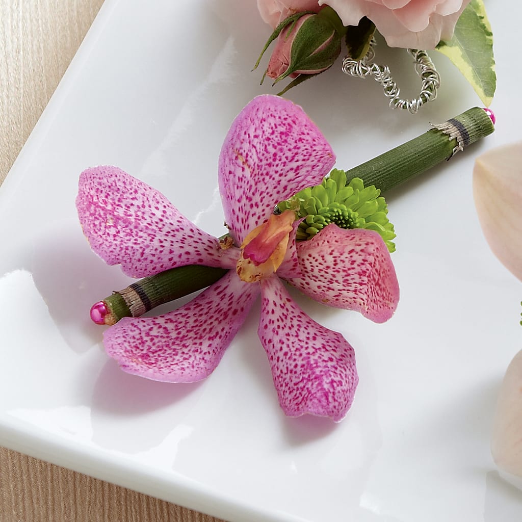 Pink Mokara Boutonniere – The Pink Petal, Pierre SD