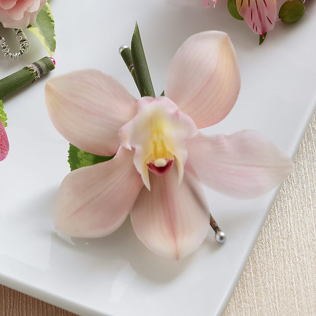 Pink Cymbidium Boutonniere – The Pink Petal, Pierre SD