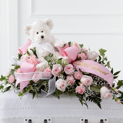 Touch of Sympathy Casket Spray –  The Pink Petal, Pierre SD