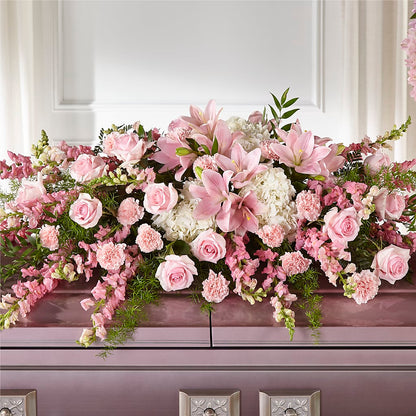 Life & Remembrance Casket Spray –  The Pink Petal, Pierre SD
