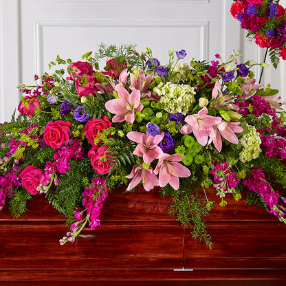 Radiant Tribute Casket Spray –  The Pink Petal, Pierre SD
